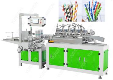 Beverage drinking paper straw making machine